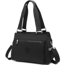 Smart Bags Smartbags Kırinkıl Kumaş Kadın Omuz Çantası 2022-1125 Siyah