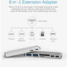 Streak Çift Type-C USB 3.0 Çoklayıcı Kart Okuyucu Çevirici Macbook B3185