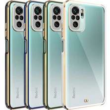 Case 4U Xiaomi Redmi Note 10 / Redmi Note 10s Kılıf Kamera Korumalı Pastel Renk Voit Clear Kapak Lacivert