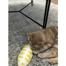Dino Pet Oyuncak - Kedi Naneli (Catnipli) Kedi Oyuncağı - Keçe Sarı Balık
