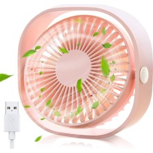 Chronus Mini Fan, Küçük Kişisel USB Masa Fanı, 3 Hız Taşınabilir Masaüstü Masa Soğutma Fanı USB ile Güçlenir, Güçlü Rüzgar, Sessiz Çalışma (Pembe) (Yurt Dışından)