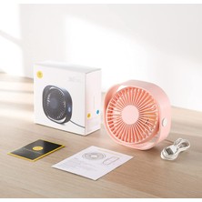 Chronus Mini Fan, Küçük Kişisel USB Masa Fanı, 3 Hız Taşınabilir Masaüstü Masa Soğutma Fanı USB ile Güçlenir, Güçlü Rüzgar, Sessiz Çalışma (Pembe) (Yurt Dışından)