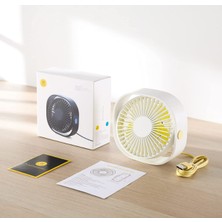 Chronus Mini Fan, Küçük Kişisel USB Masa Fanı, 3 Hız Taşınabilir Masaüstü Masa Soğutma Fanı USB ile Güçlenir, Güçlü Rüzgar, Sessiz Çalışma (Beyaz) (Yurt Dışından)