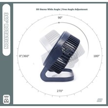 Chronus Mini Fan, USB Fanı 5 Inç Mini USB Masa Masa Fanı Kişisel Taşınabilir Masaüstü Soğutma Fanı USB Pc Netbook ile Güçlendirilir (Mavi) (Yurt Dışından)