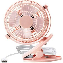 Chronus Mini USB Klip ve Masa Kişisel Fanı, Sessiz Çalışma, Masa Fanı, Mini Fan, Masa Fanı,4 Inç 2 Hızlı Taşınabilir Soğutma Fanı, 360° Fan(Pembe) (Yurt Dışından)