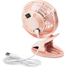 Chronus Mini USB Klip ve Masa Kişisel Fanı, Sessiz Çalışma, Masa Fanı, Mini Fan, Masa Fanı,4 Inç 2 Hızlı Taşınabilir Soğutma Fanı, 360° Fan(Pembe) (Yurt Dışından)