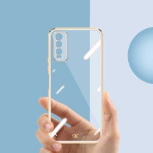 Case 4U Vivo Y20 Kılıf Kamera Korumalı Pastel Renk Voit Clear Kapak Beyaz