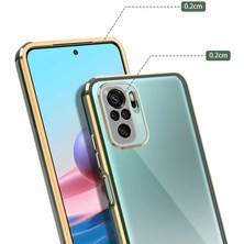 Case 4U Xiaomi Redmi Note 10 / Redmi Note 10s Kılıf Kamera Korumalı Pastel Renk Voit Clear Kapak Yeşil