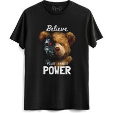 Alfa Tshirt Power Tedy Bear Siyah Tshirt