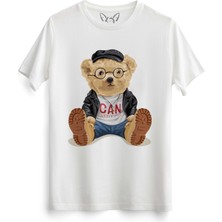 Alfa Tshirt Yes U Can Tedy Bear Beyaz Tshirt