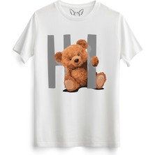Alfa Tshirt Hi Tedy Bear Beyaz Tshirt