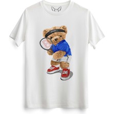 Alfa Tshirt Tennis Tedy Bear Beyaz Tshirt