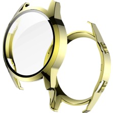 ZHKJ Shop For Huawei Watch Gt2 46mm 2 In 1 Tempered Glass Screen Protector + Fully Plating Pc Case (Golden) (Yurt Dışından)
