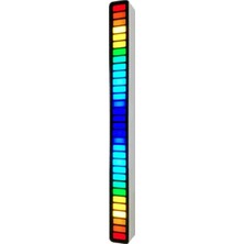 Cynthia Sesli Aktif Pikap Ritim Müzik Şerit Işık Rgb Tüp Peri LED Işıkları Gümüş