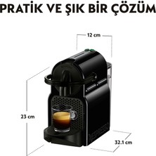 Nespresso Inissia D40 Kahve Makinesi-Siyah (Kapsül Kahve Hediyesiz)