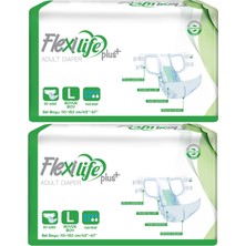 Flexi Life Yetişkin Hasta Bezi Bel Bantlı Tekstil Yüzeyli L Büyük (60 Adet)