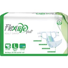 Flexi Life Yetişkin Hasta Bezi Bel Bantlı Tekstil Yüzeyli L Büyük (60 Adet)