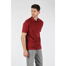 Gallus Polo Yaka Kısa Kollu Bordo Erkek T-Shirt MS7927