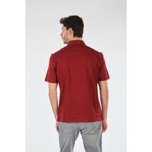 Gallus Polo Yaka Kısa Kollu Bordo Erkek T-Shirt MS7927