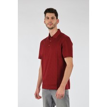 Gallus Polo Yaka Kısa Kollu Bordo Erkek T-Shirt MS7927