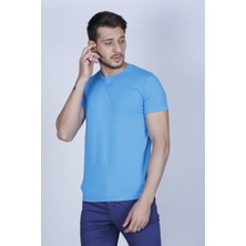 Battal Beden Bisiklet Yaka Erkek T-Shirt (Slım-Fıt Kalıbında)