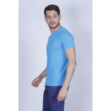 Battal Beden Bisiklet Yaka Erkek T-Shirt (Slım-Fıt Kalıbında)