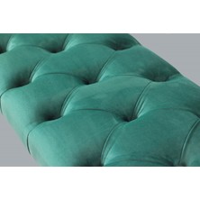Gazzini Furniture Yeşil Babyface Kumaş Yatak Ucu &yatak Önü Bench Puf Makyaj Koltuğu Puf Sandalye Makyaj Pufu