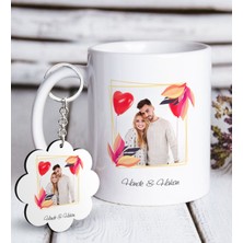 BK Kişiye Özel Isimli Fotoğraflı Beyaz Kupa ve Anahtarlık Hediye Seti-28