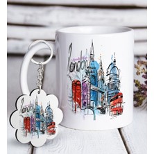 BK Kişiye Özel London Beyaz Kupa ve Anahtarlık Hediye Seti-4