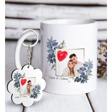 BK Kişiye Özel Isimli Fotoğraflı Beyaz Kupa ve Anahtarlık Hediye Seti-33