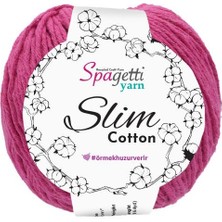 Spagetti Yarn Fuşya Slim Cotton (50G)