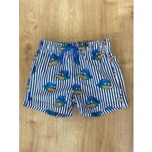 Podium Giyim Sevimli Ördek Desenli Hemen Kuruyan Erkek Çocuk Bebek Şort Mayo , Çocuk Deniz Şortu