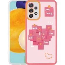 ZORE Galaxy A72 Kılıf Zore M-Fit Desenli Kılıf Love Story No2