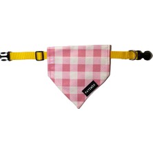 Patimio Pembe Kare Kedi ve Köpek Tasma Fular Bandana