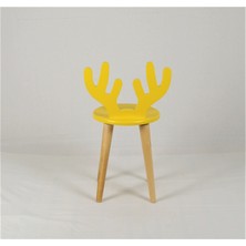 İztalya Geyik Figürlü Ahşap Çocuk Sandalyesi 30 x 30 cm