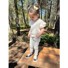 Eyc Baby Krem Kolları Fistolu Bebek/ Çocuk Tişört Tam Kalıp