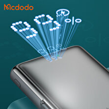 Mcdodo MC-0691 15W Magsafe 10.000mAh Kablosuz Dijital Ekranlı Wireless Şarj Cihazı Powerbank Gri Standlı
