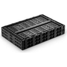 Pro Box Katlanır Kilitli Plastik Kasa Siyah (60X40X23 Cm)