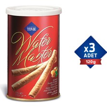 Çizmeci Time Wafer Master Fındık Kremalı Rulo Gofret 3 x 120 gr