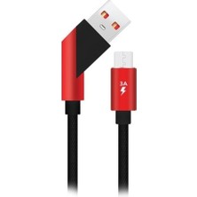 Unıqlıne UN-KA115 Red 3A Type-C USB 1m Kırmızı Data   Sarj Kablosu