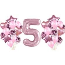 Best Parti Pembe Renk 5 Yaş Balon Seti