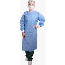 Hanımağa 100 Adet Tek Kullanımlık Önlük (Non-Steril Cerrahi Doktor Izolasyon Önlüğü)