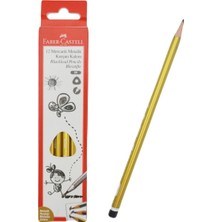 Faber-Castell Faber Castell Metalik 2b Kurşun Kalem ( Gold )-12 Adet