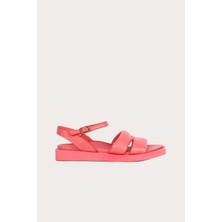 Bueno Shoes Mercan Deri Kadın Düz Sandalet