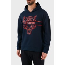 Plein Sport Logolu Regular Fit Kapüşonlu Pamuklu Sweat Erkek SWEAT FIPS21885