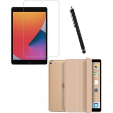 Fibaks Apple iPad 7. 8. ve 9. Nesil 10.2" inç Kılıf + Ekran Koruyucu + Kalem 360 Derece Tam Koruma Ön ve Arka Smart Akıllı Uyku Modlu Kapak Tablet Kılıfı