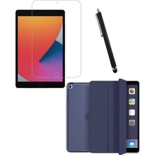 Fibaks Apple iPad 7. 8. ve 9. Nesil 10.2" inç Kılıf + Ekran Koruyucu + Kalem 360 Derece Tam Koruma Ön ve Arka Smart Akıllı Uyku Modlu Kapak Tablet Kılıfı