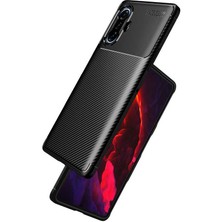 MTK Moveteck Xiaomi Redmi K40 Gaming Uyumlu Kılıf Kamera Lens Çıkıntılı Karbon Silikon Zırh Tank