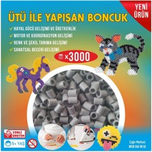 Nusrat Bilişim Ütü ile Yapışan 3000'li Gri Boncuk-Tabla-Cımbız 3'lü Set