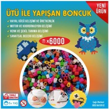 Nusrat Bilişim Ütü ile Yapışan 6000'li Karışık Renk Boncuk-Tabla-Cımbız 3'lü Set